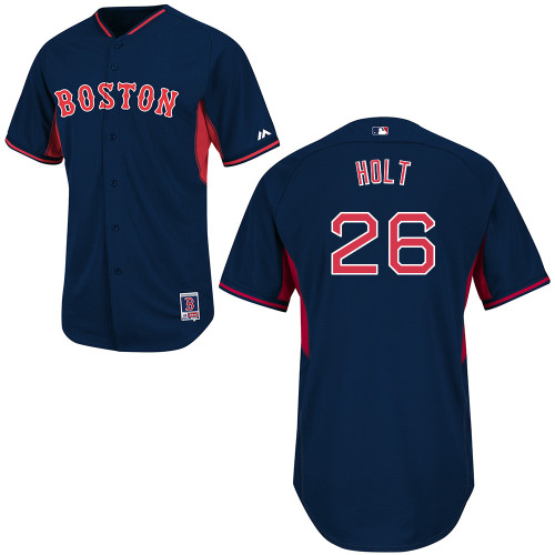 Brock Holt #26 MLB Jersey-Boston Red Sox Men's Authentic 2014 Road Cool Base BP Navy Baseball Jersey